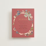 "Ruban en Fleur" - Reception Cards in Rose by Itsy Belle Studio - Front