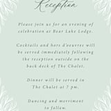 "Fairy Forest" - Reception Cards in Sage by Kristen Knechtel - Detail