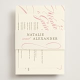 "Winter Flourish" - Reception Cards in Petal Pink by Annie Clark - Assembled with Belly Band