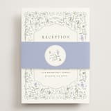 "Delicate Vines" - Reception Cards in Periwinkle by Kristen Smith - Assembled with Belly Band