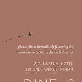 "Painted Sands" - Reception Cards in Terracotta by Chelsea Petaja - Detail