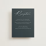 "Modern Vintage" - Reception Cards in Jade by Emily Betts - Front