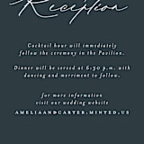 "Modern Vintage" - Reception Cards in Jade by Emily Betts - Detail