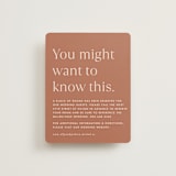 "There Will Be a Party" - Reception Cards in Terra Cotta by Amy Payne - Front
