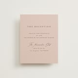 "Delicate monogram" - Reception Cards in Blush by Lucrecia Caporale - Front