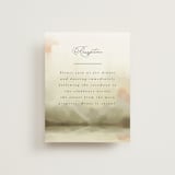 "Pastel Sky" - Reception Cards in Moss by Hannah Williams - Front