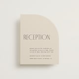 "Layered" - Reception Cards in Natural by Kelly Schmidt - Front