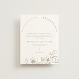 "Floral Ampersand Monogram" - Reception Cards in Toffee by Amanda Day - Front