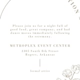 "Floral Ampersand Monogram" - Reception Cards in Toffee by Amanda Day - Detail