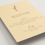 "Classic and Floral" - Reception Cards in Bark by Jen Ramsey - Detail