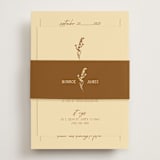 "Classic and Floral" - Reception Cards in Bark by Jen Ramsey - Assembled with Belly Band