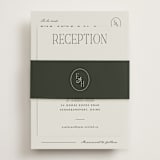 "Hayes" - Reception Cards in Forest by Blustery August - Assembled with Belly Band