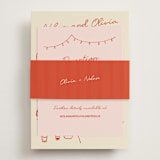 "Party On!" - Reception Cards in Sangria Spark by Zove Ahhh - Assembled with Belly Band