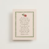 "Wedding Tapestry" - Reception Cards in Coral Fern by Chris Griffith - Front