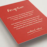 "Big Heart Wedding" - Reception Cards in Cherry by Ani Somi - Detail