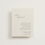 "kinkaid" - Reception Cards in Ivory by Carolyn Nicks - Front