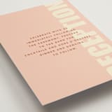 "Typographical Poster" - Reception Cards in Blush by Stacey Day - Detail