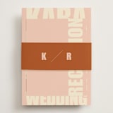 "Typographical Poster" - Reception Cards in Blush by Stacey Day - Assembled with Belly Band