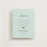 "Tropical Crest" - Reception Cards in Papaya by Susan Moyal - Front