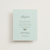 "Tropical Crest" - Reception Cards in Papaya by Susan Moyal - Front