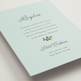 "Tropical Crest" - Reception Cards in Papaya by Susan Moyal - Detail