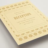 "Vintage Label" - Reception Cards in Butter by Nazia Hyder - Detail