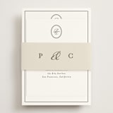 "Scripted" - Reception Cards in Noir by Creo Study - Assembled with Belly Band