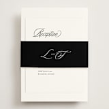 "Sophistique" - Reception Cards in Linen by Cindy Reynolds - Assembled with Belly Band