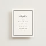 "Timeless Together" - Reception Cards in Tuxedo by Carolyn MacLaren - Front