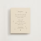 "The Swan" - Reception Cards in Buttercream by Helena Vitto - Front