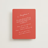 "The Bird Song" - Reception Cards in Peach by Helena Vitto - Front