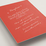 "The Bird Song" - Reception Cards in Peach by Helena Vitto - Detail