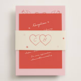 "The Bird Song" - Reception Cards in Peach by Helena Vitto - Assembled with Belly Band