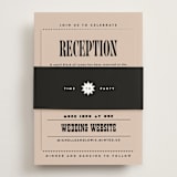 "Bold Stack" - Reception Cards in Noir by Alethea and Ruth - Assembled with Belly Band