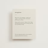 "Editorial" - Reception Cards in Forest by Bethan - Front