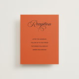 "Bold and Demure" - Reception Cards in Amaro by Claire - Front