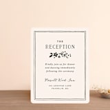 "Alabaster Florals" - Reception Cards in Slate by Jennifer Wick - Front