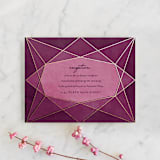 "Abstract Jewel" - Reception Cards in Amethyst by Rebecca Bowen - Front