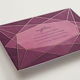 "Abstract Jewel" - Reception Cards in Amethyst by Rebecca Bowen - Detail