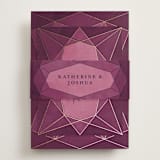 "Abstract Jewel" - Reception Cards in Amethyst by Rebecca Bowen - Assembled with Belly Band