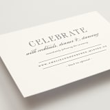"Hepburn" - Reception Cards in Tuxedo by Megan Davis - Detail
