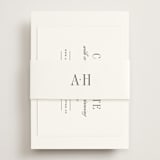 "Hepburn" - Reception Cards in Tuxedo by Megan Davis - Assembled with Belly Band