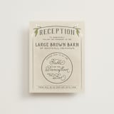 "Rustic Love" - Reception Cards in Parchment by GeekInk Design - Front