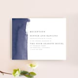 "Love" - Reception Cards in Navy by Shannon Chen of Four Wet Feet Studio - Front
