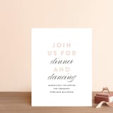 "Twirl Monogram A" - Reception Cards in Blush by Ariel Rutland - Front