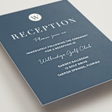 "Wedding Stamp" - Reception Cards in Navy by Kasia Labocki - Detail