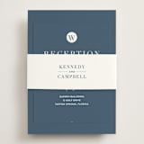 "Wedding Stamp" - Reception Cards in Navy by Kasia Labocki - Assembled with Belly Band