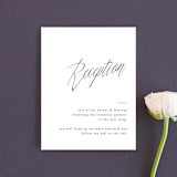 "Stacked date" - Reception Cards in Cotton by Amy Kross - Front