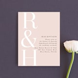 "over and over" - Reception Cards in Soft Peach by Lea Delaveris - Front