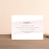 "Effervescent" - Reception Cards in Blush by Kristie Kern - Front